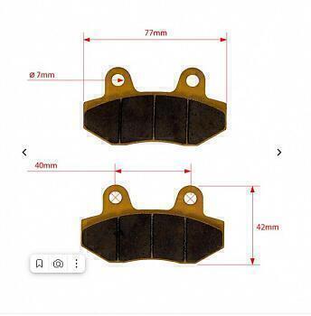 Колодки дискового тормоза питбайк двухпоршневой суппорт RACING SM-PARTS